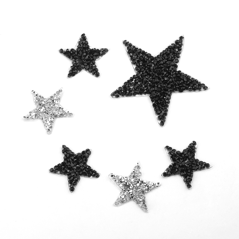 Hotfix Rhinestone Sheet - 4/6/8cm Hotfix Rhinestones Heart Star Patches