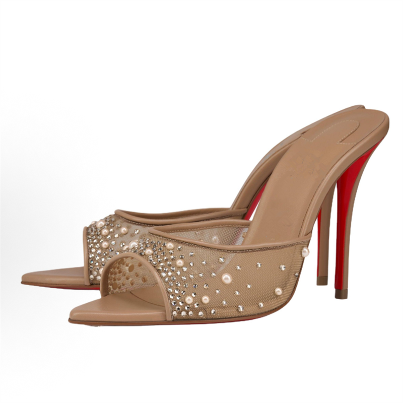 2026 Luxury Mesh Backless Mule - Sew On Rhinestone review and price