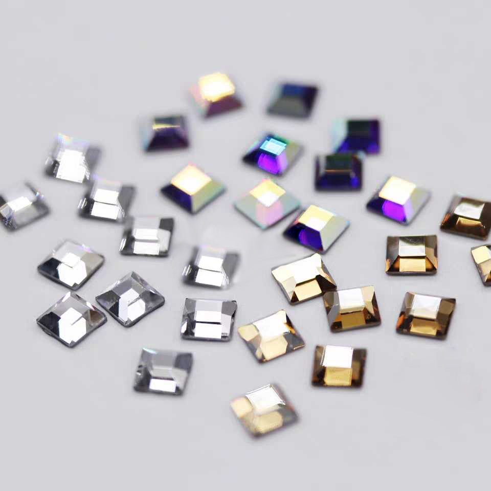 Flat Top Square 20pcs 4mm Non  - Hotfix Rhinestone Sheet review and price
