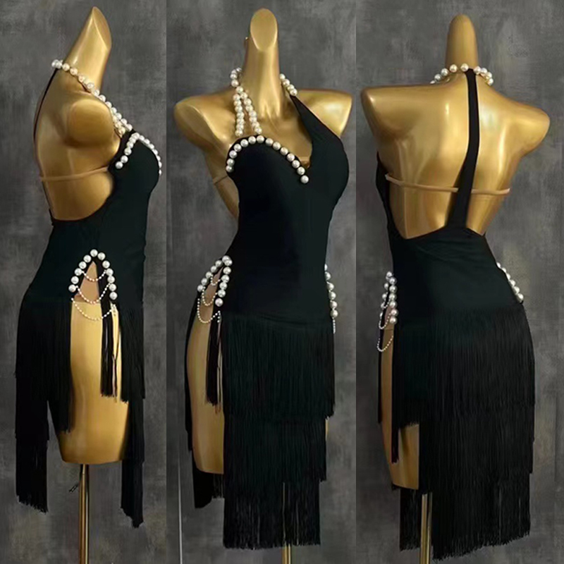 2025 High End Latin Dance Dres - Beaded Trim Fringe review and price
