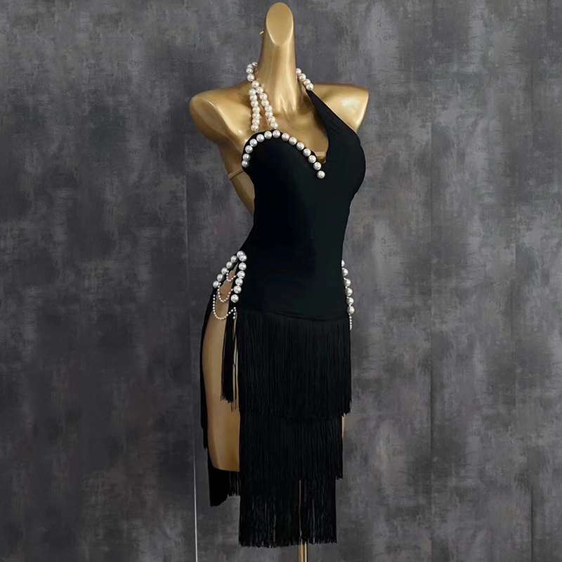 2025 High End Latin Dance Dres - Beaded Trim Fringe review and price